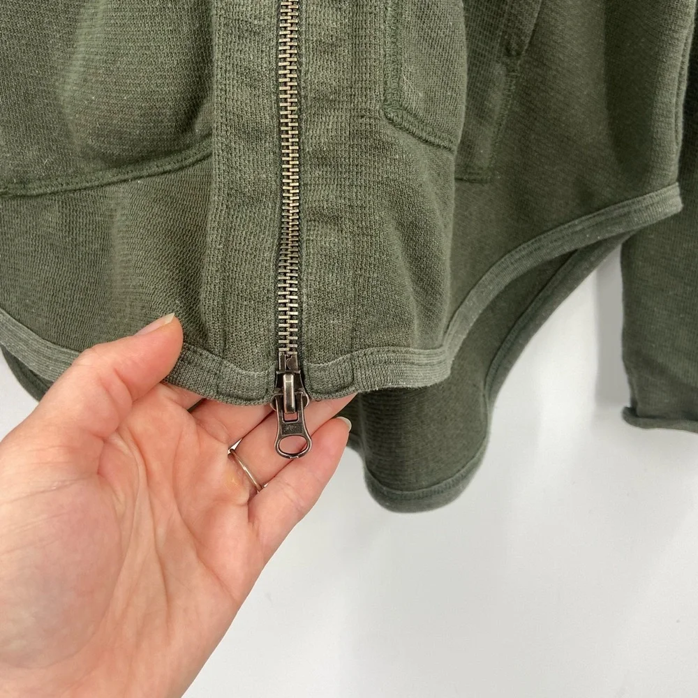 ATM Anthony Thomas Melillo French Terry Zip Hoodie Olive‎ Green Small